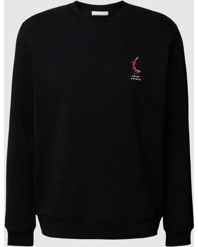 ARMEDANGELS Sweatshirt Met Stitchingdetail - Zwart