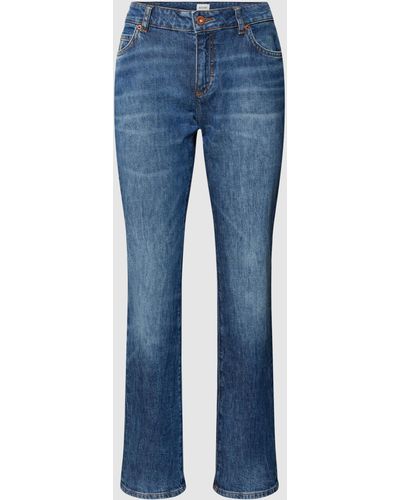 Mustang Straight Fit Jeans mit Label-Patch Modell 'CROSBY' - Blau