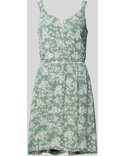 ONLY Knielanges Kleid mit Allover-Print Modell 'KARMEN' - Grün