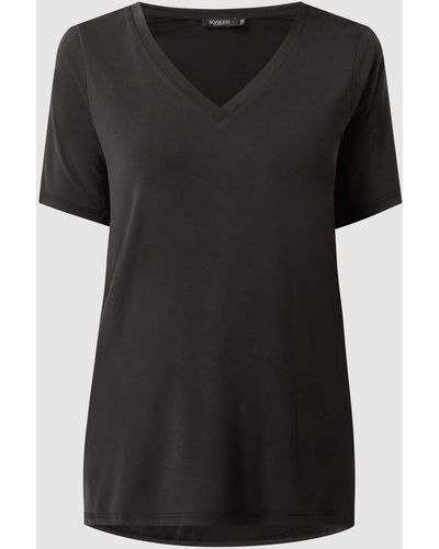 Soaked In Luxury T-shirt Van Modalmix, Model 'columbine' - Zwart