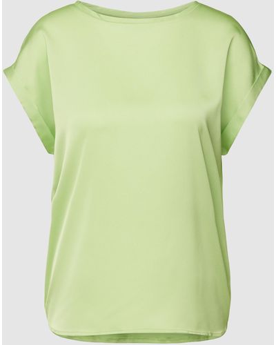 Vila T-Shirt mit fixierten Ärmelumschlägen Modell 'ELLETTE' - Grün