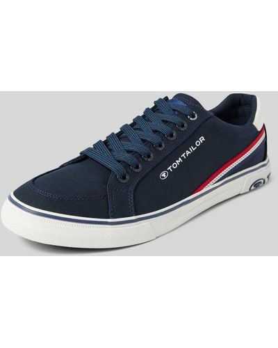 Tom Tailor Sneakers Met Contraststrepen - Blauw