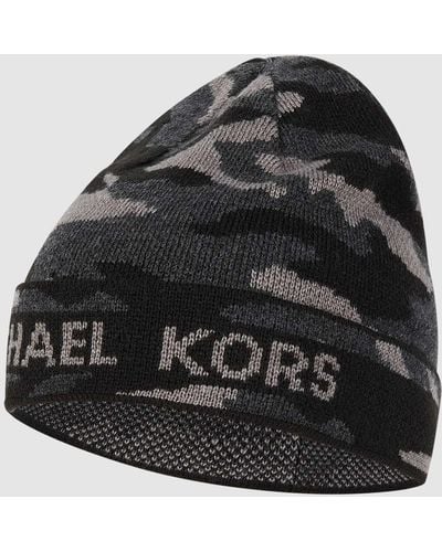 Michael Kors Mütze mit Camouflage-Muster - Schwarz