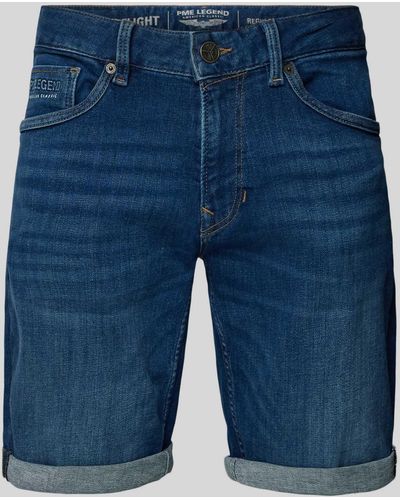 PME LEGEND Korte Regular Fit Jeans - Blauw