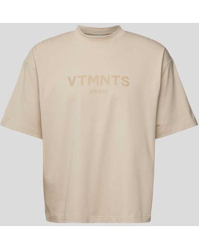 VTMNTS Oversized T-Shirt mit Label-Print - Weiß