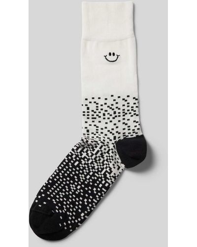 DillySocks Socken mit Motiv-Stitching - Weiß