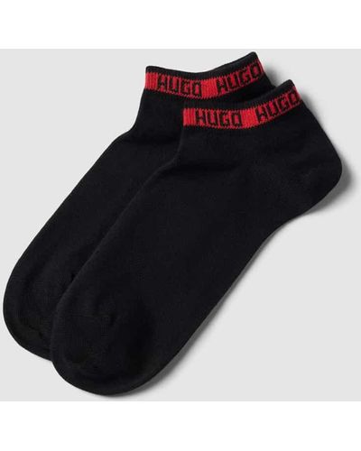 HUGO Socken mit Label-Detail im 2er-Pack - Schwarz