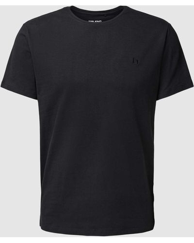 Blend T-shirt Met Labelstitching - Zwart