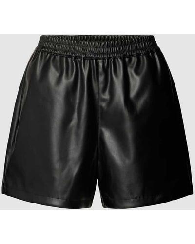 Noisy May Shorts in Leder-Optik Modell 'ANDY' - Schwarz