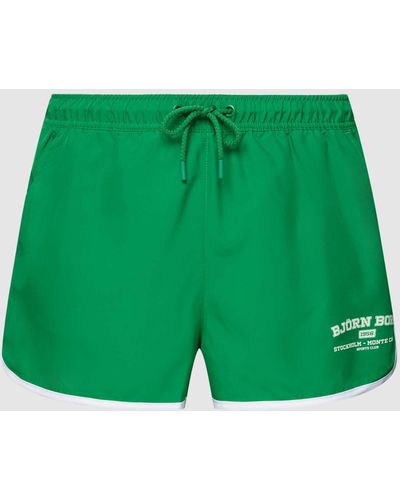 Björn Borg Badehose mit Tunnelzug Modell 'BORG RETRO' - Grün