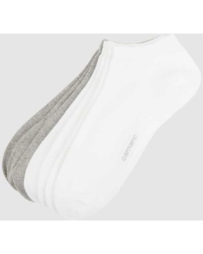 Camano Sneakersocken mit Rippenbündchen im 7er-Pack Modell 'Soft' - Weiß