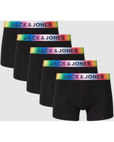 Jack & Jones Trunks mit Logo-Bund im 5er-Pack Modell 'PRIDE' - Blau
