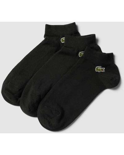 Lacoste Socken mit Logo-Stitching im 3er-Pack - Schwarz