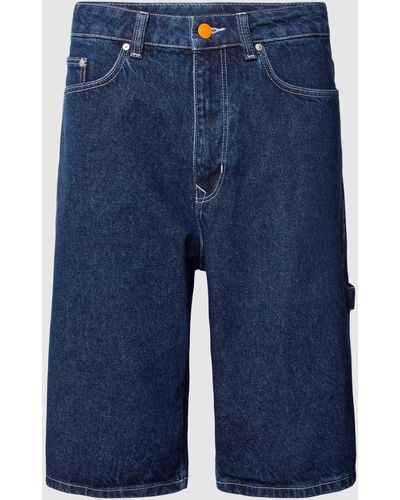 Review Korte baggy Denim Jeans - Blauw