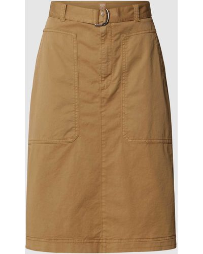 BOSS Knielange Rok - Naturel