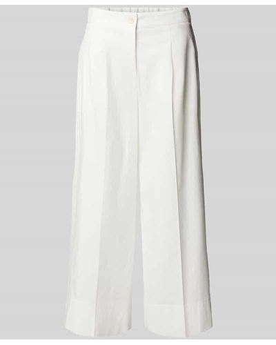 Luisa Cerano Culotte mit Bügelfalten in unifarbenem Design - Weiß