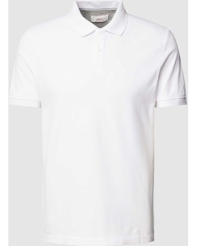 S.oliver Poloshirt Met Labeldetail - Wit