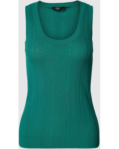 Weekend by Maxmara Tanktop Met Structuurmotief - Groen