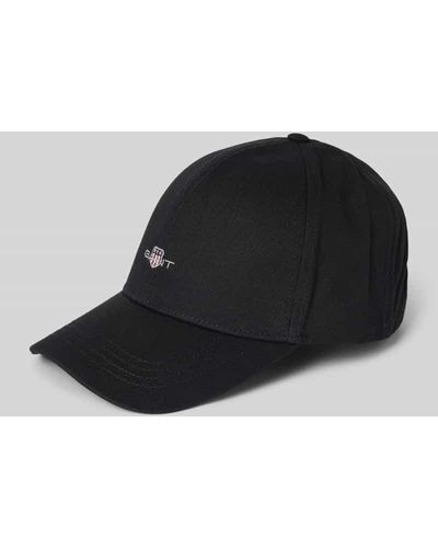 GANT Basecap mit Label-Stitching Modell ' SHIELD HIGH CAP' - Schwarz