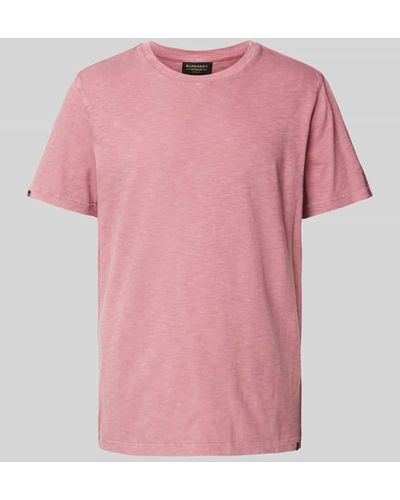 Superdry T-Shirt im unifarbenen Design - Pink