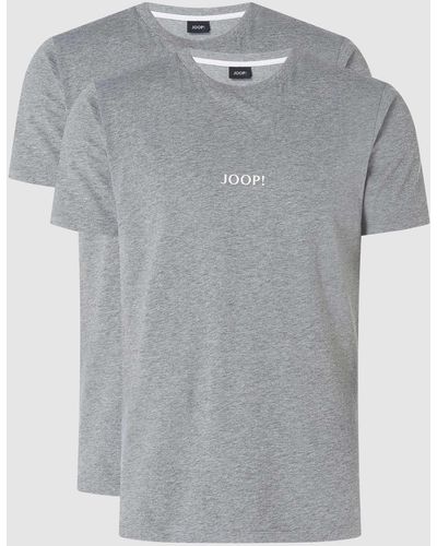 Joop! T-shirt Van Katoen - Grijs