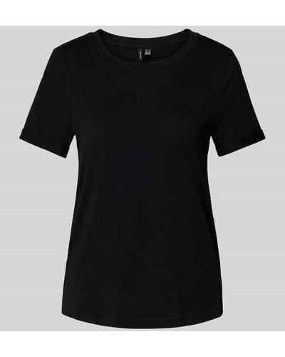 Vero Moda T-Shirt mit Rundhalsausschnitt Modell 'PAULA' - Schwarz