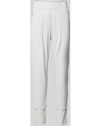 RAFFAELLO ROSSI Hose mit Reißverschlusstaschen Modell 'Tomke' - Weiß