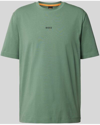 BOSS T-Shirt mit Logo-Print Modell 'TCHUP' - Grün