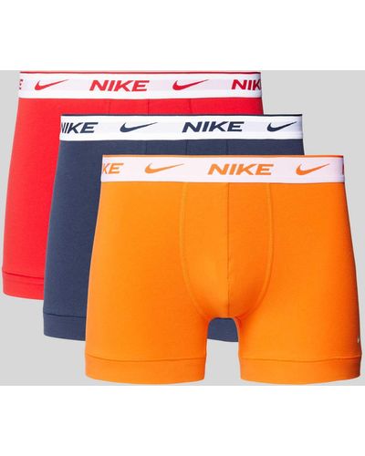 Nike Trunks mit Label-Detail Modell 'E-DAY' im 3er-Pack - Orange