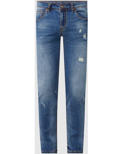 Blue Monkey Slim Fit Jeans mit Stretch-Anteil Modell 'Gordan' - Blau