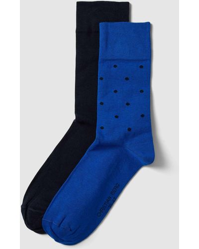 Christian Berg Men Socken mit Allover-Muster - Blau