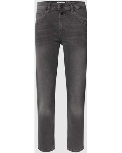 Marc O' Polo Jeans mit Label-Patch aus Leder - Grau