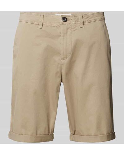 Tom Tailor Slim Fit Chino-Shorts mit Eingrifftaschen - Natur