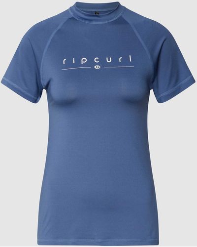 Rip Curl T-Shirt mit Label-Print - Blau