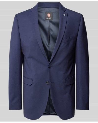 CLUB of GENTS Anzughose mit Bügelfalten Modell 'Cedric' - Blau