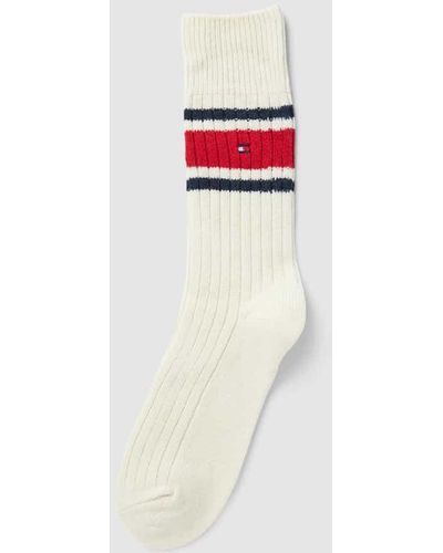 Tommy Hilfiger Socken mit Label-Stitching - Weiß