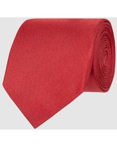 Eterna Krawatte aus reiner Seide (7,5 cm) - Rot
