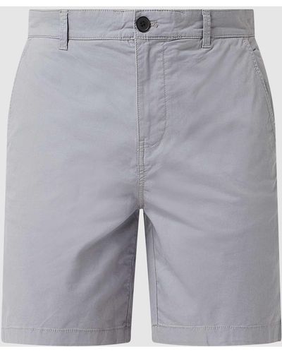 SELECTED Comfort Fit Chino-Shorts mit Stretch-Anteil - Grau