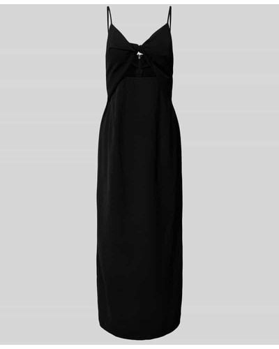 ONLY Knielanges Kleid mit Cut Out Modell 'IRIS THALIA LIFE' - Schwarz