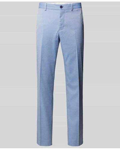 SELECTED Slim Fit Anzughose mit Knopf- und Reißverschluss - Blau