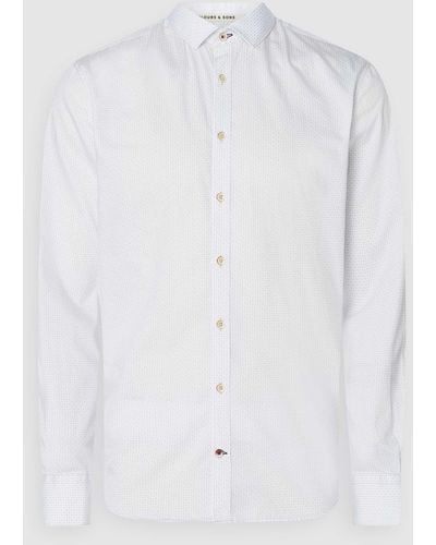COLOURS & SONS Regular Fit Zakelijk Overhemd Van Katoen - Wit