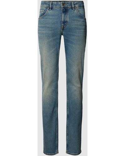 Marc O' Polo Slim Fit Jeans Met Knoopsluiting - Blauw