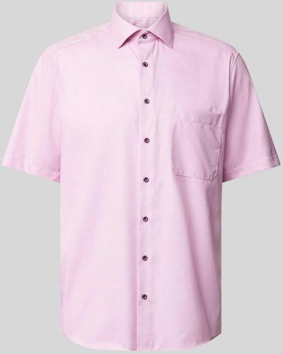 Eterna Comfort Fit Zakelijk Overhemd Met Borstzak - Roze