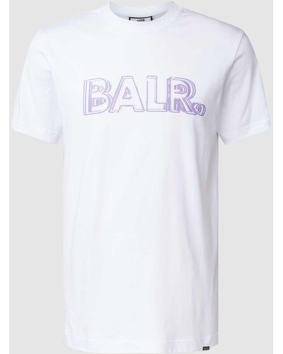 BALR T-Shirt mit Label-Print Modell 'Neon' - Weiß