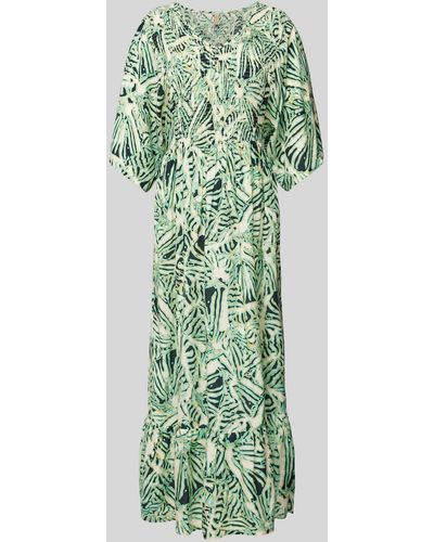 Soya Concept Maxi-jurk Met All-over Motief - Groen