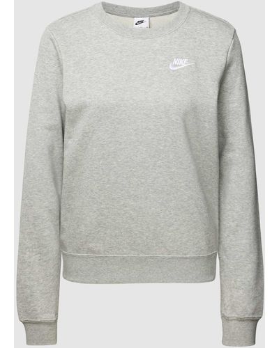 Nike Sweatshirt mit Label-Stitching - Grau
