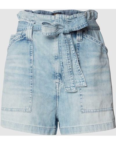 Polo Ralph Lauren Korte Jeans Met Riem - Blauw