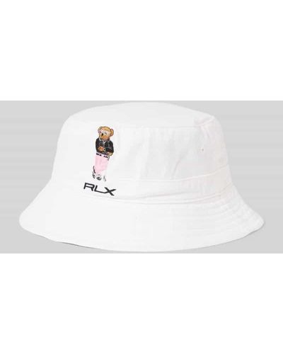 Polo Ralph Lauren Bucket Hat mit Motiv-Stitching - Weiß