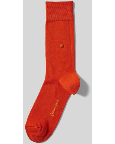 Burlington Socken mit Label-Schriftzug Modell 'Lord' - Rot