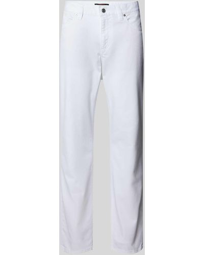 ALBERTO Regular Fit Jeans im 5-Pocket-Design Modell 'PIPE' - Weiß